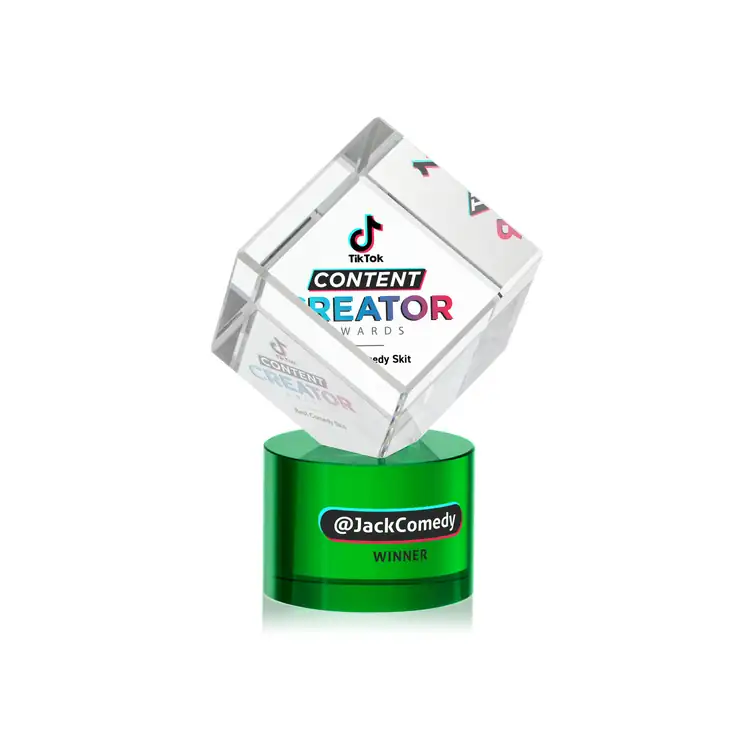 Trophée cube Burrill en cristal optique sur socle Marvel - Multicolore #14