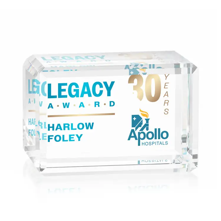 Fulton Optical Crystal Cube Award - Full-Colour Print #2