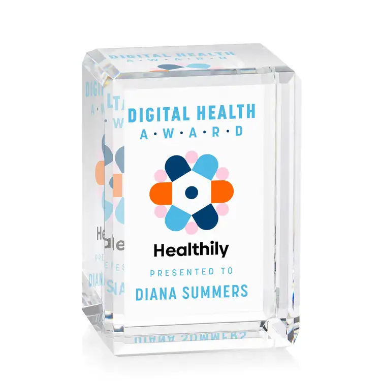 Fulton Optical Crystal Cube Award - Full-Colour Print #3