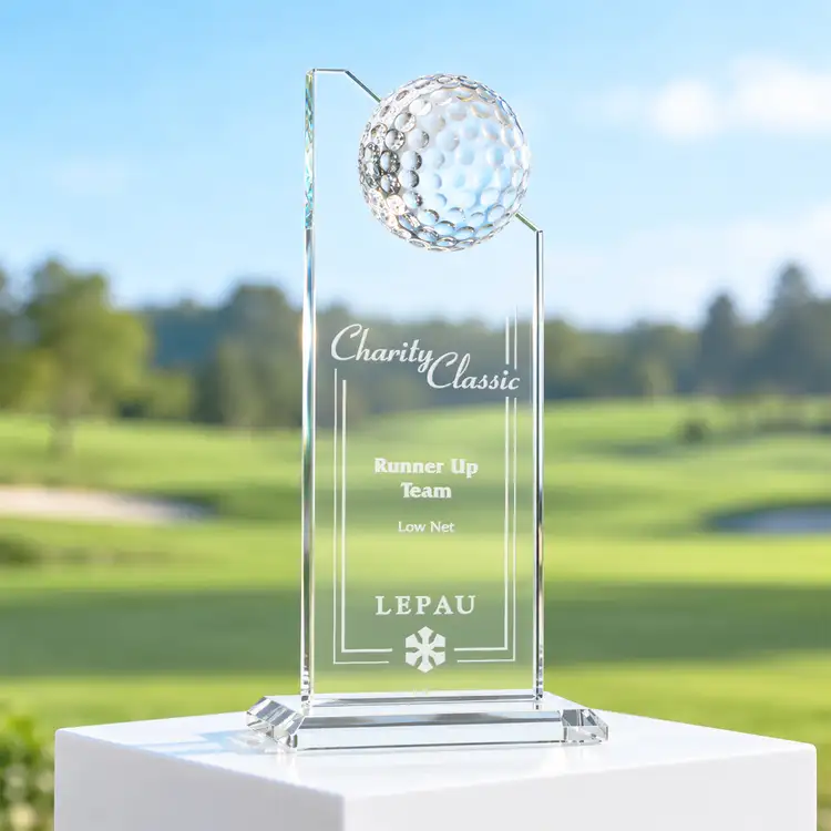 Ashfield Golf Award - Clear/Laser Engraved #3