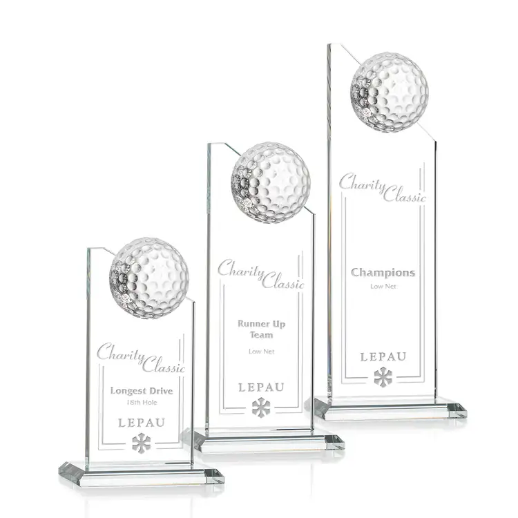 Ashfield Golf Award - Clear/Laser Engraved