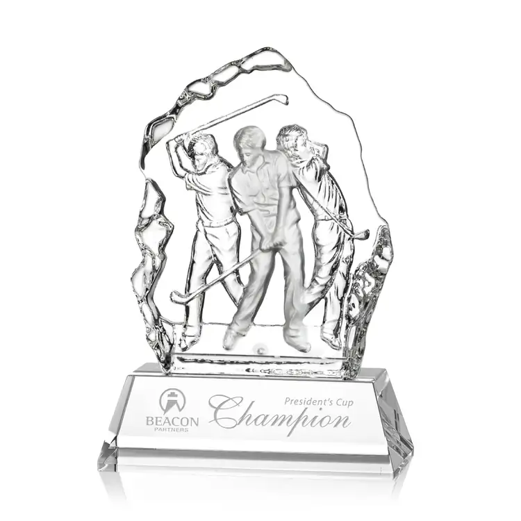 Trophée de golf Fergus en cristal optique #2
