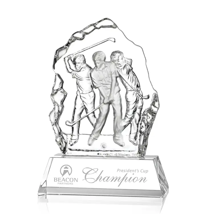 Trophée de golf Fergus en cristal optique #3