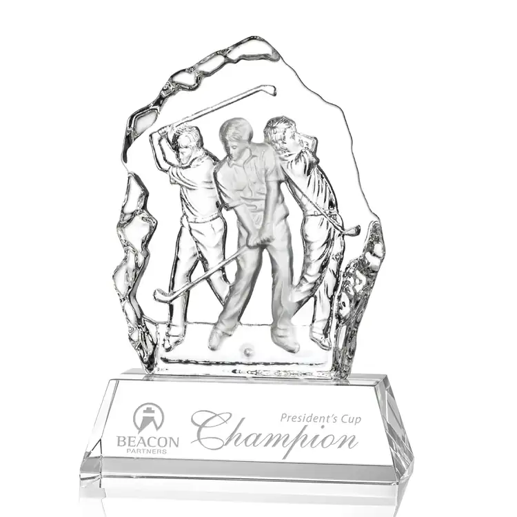 Trophée de golf Fergus en cristal optique #4