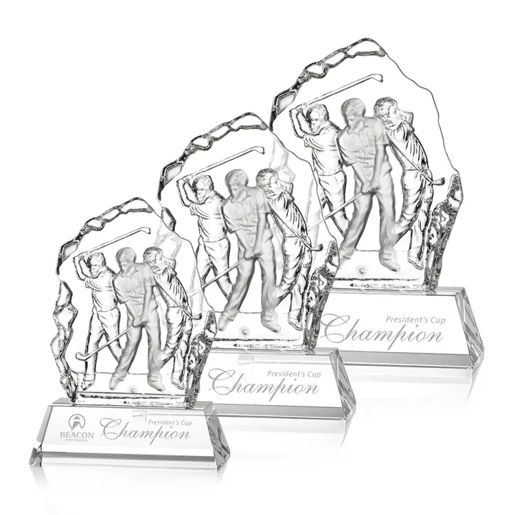 Trophée de golf Fergus en cristal optique
