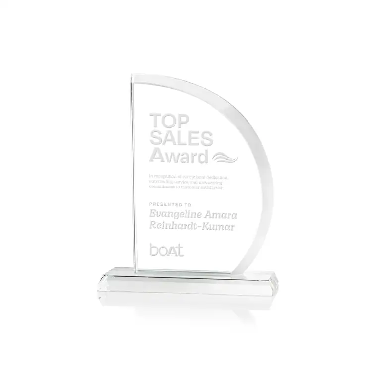 Truscott Starfire Crystal Half-Moon Award #2