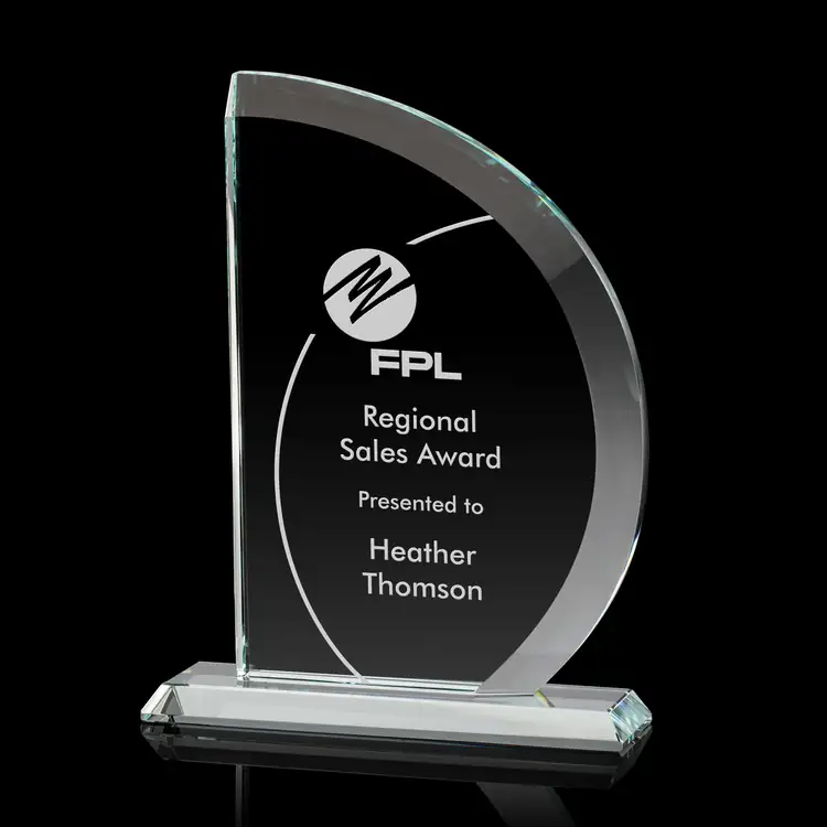 Truscott Starfire Crystal Half-Moon Award #5