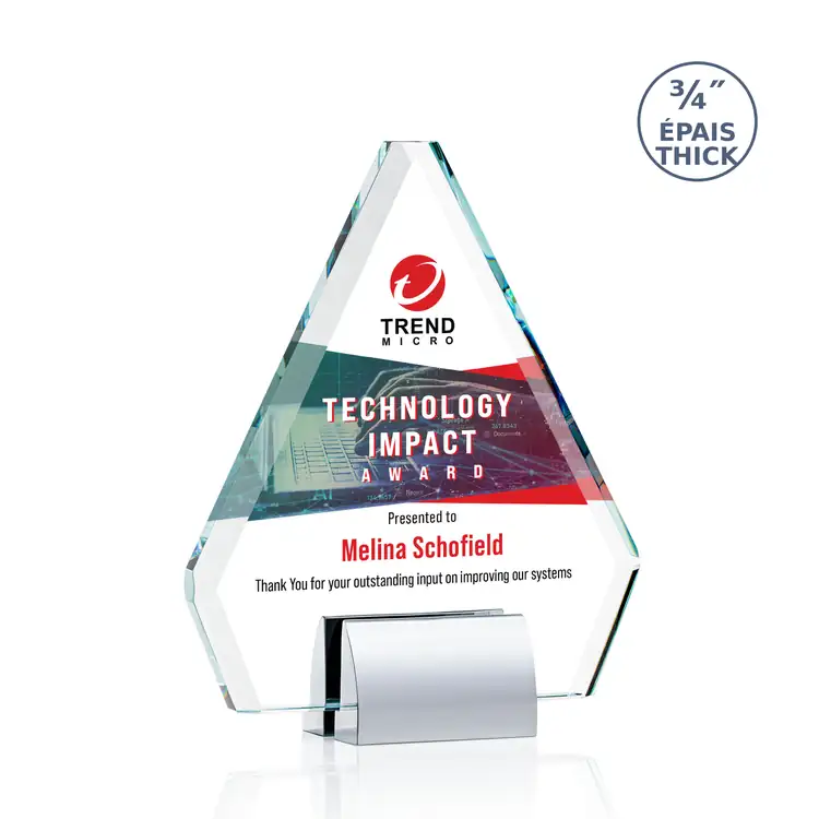 Roxborough Starfire Crystal Diamond Award - Chrome - Multicolor #2