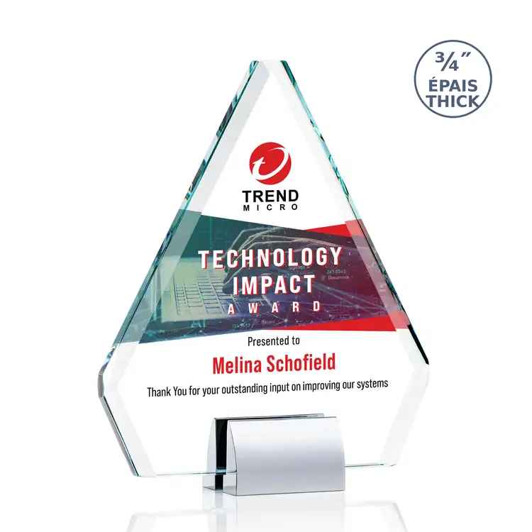 Roxborough Starfire Crystal Diamond Award - Chrome - Multicolor #3