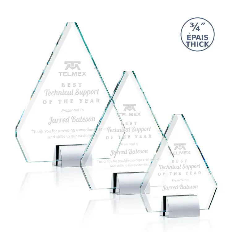 Roxborough Starfire Crystal Diamond Award - Chrome