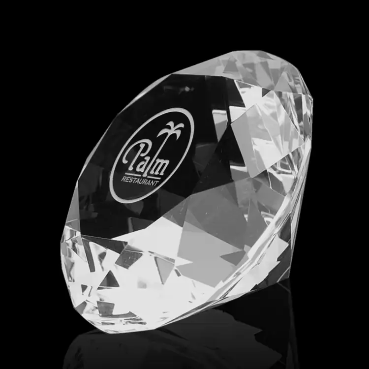Trophée diamant en cristal optique - Gravure #4