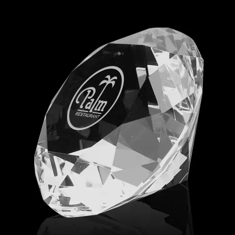 Trophée diamant en cristal optique - Gravure #5