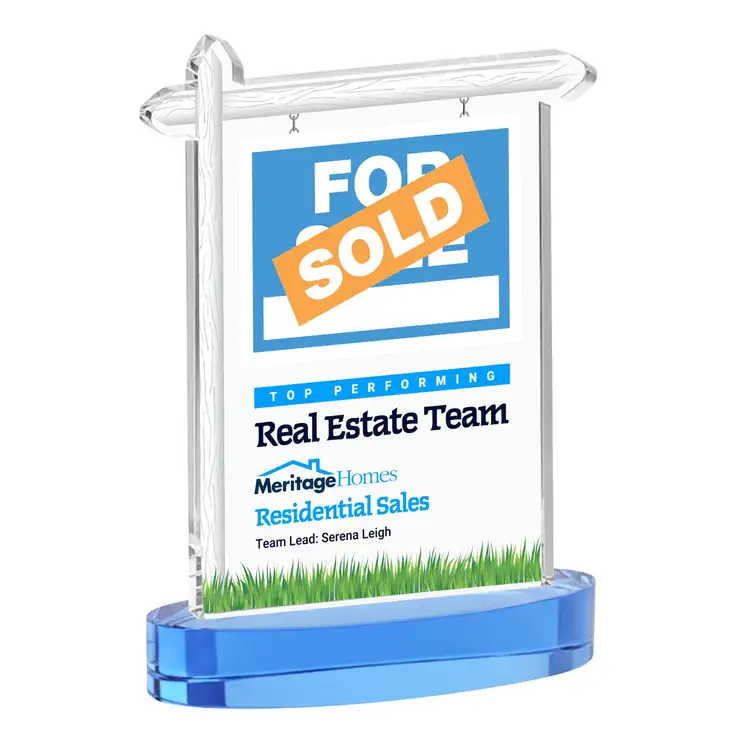 Real Estate Starfire Crystal Award on Alberton Base - Multicolor #10