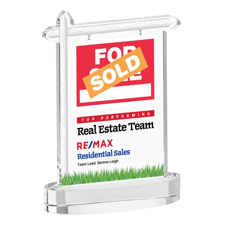 Real Estate Starfire Crystal Award on Alberton Base - Multicolor #2
