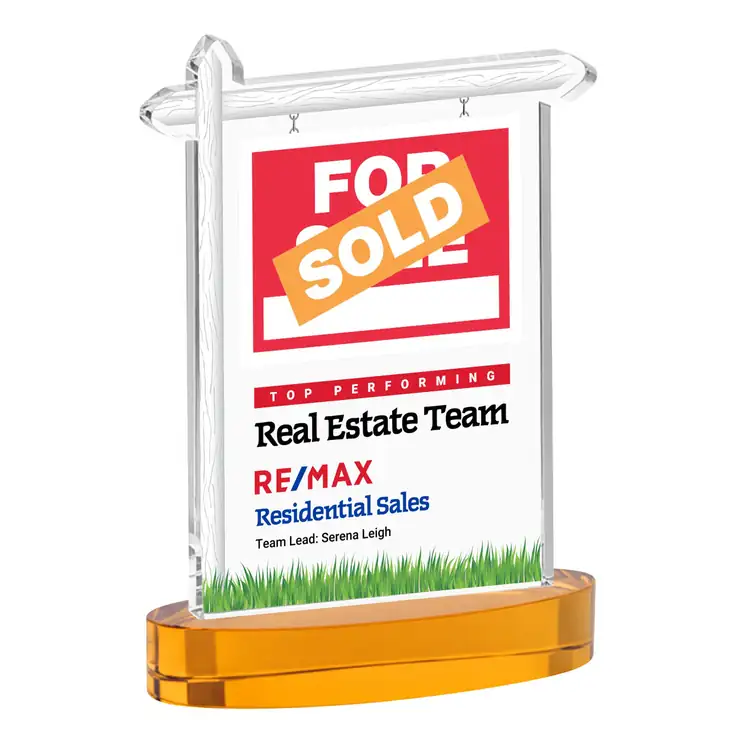 Real Estate Starfire Crystal Award on Alberton Base - Multicolor #3