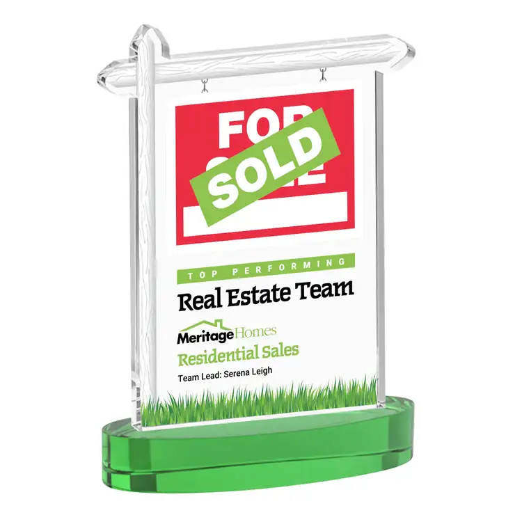 Real Estate Starfire Crystal Award on Alberton Base - Multicolor #5