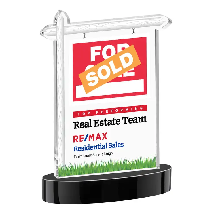 Real Estate Starfire Crystal Award on Alberton Base - Multicolor #6