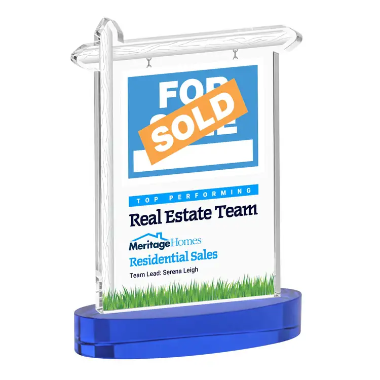 Real Estate Starfire Crystal Award on Alberton Base - Multicolor #7