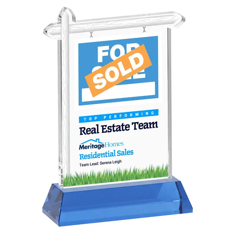 Real Estate Starfire Crystal Award on Hartford Base - Multicolor #11