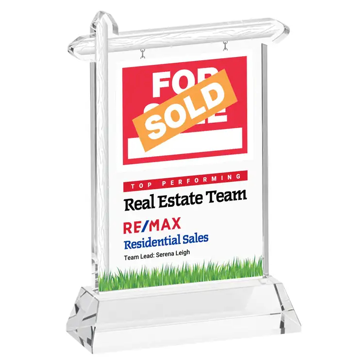 Real Estate Starfire Crystal Award on Hartford Base - Multicolor #2