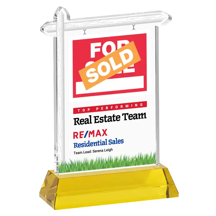 Real Estate Starfire Crystal Award on Hartford Base - Multicolor #4