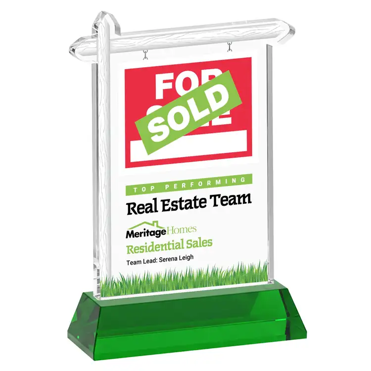 Real Estate Starfire Crystal Award on Hartford Base - Multicolor #5