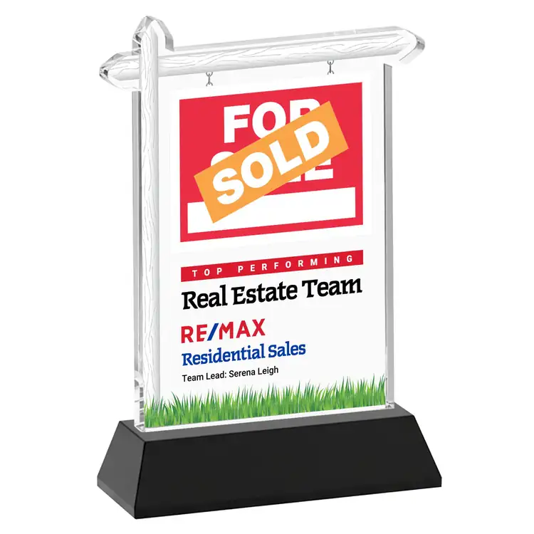 Real Estate Starfire Crystal Award on Hartford Base - Multicolor #6