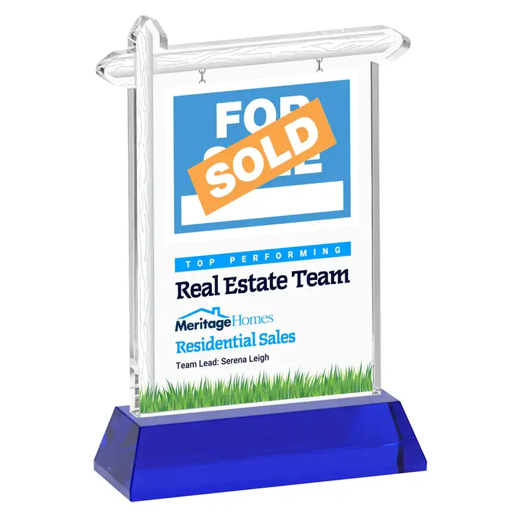 Real Estate Starfire Crystal Award on Hartford Base - Multicolor #7