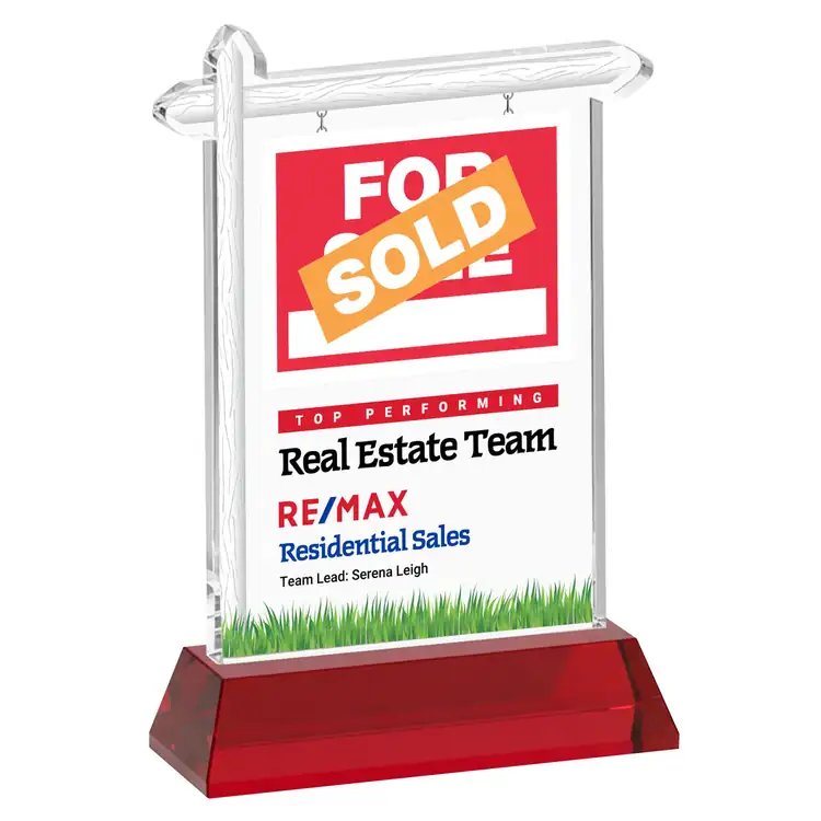 Real Estate Starfire Crystal Award on Hartford Base - Multicolor #9