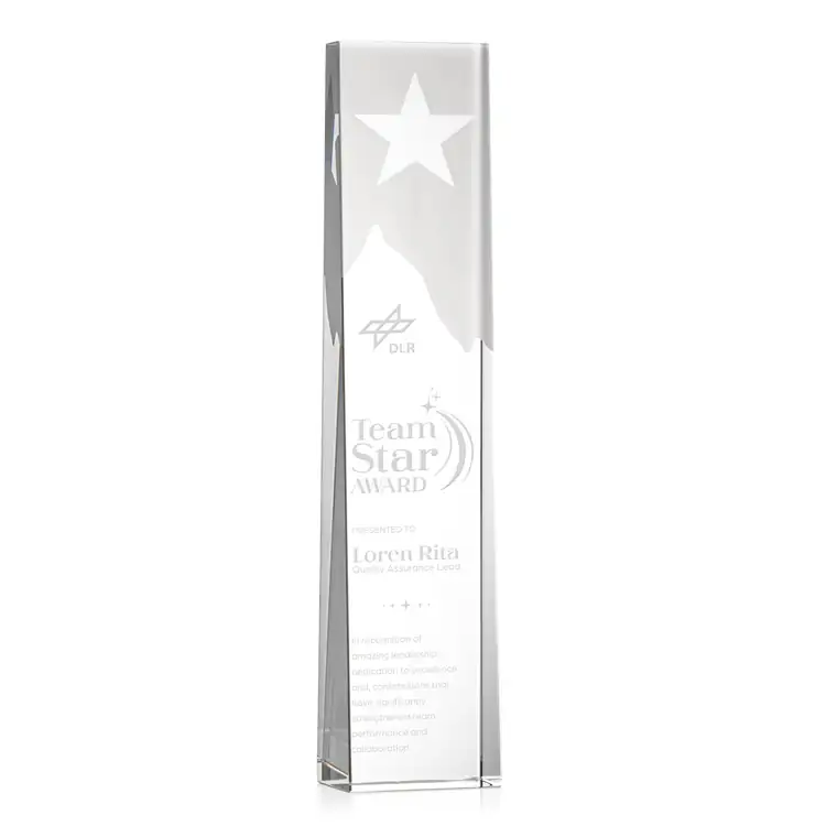 Artemus Star Crystal Award - Deep Etch #4