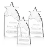 Trophée étoile Augustine en cristal optique