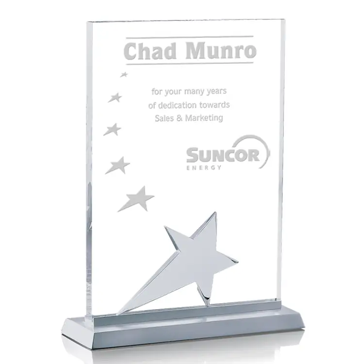 Lewiston Star Starfire Crystal Award #4