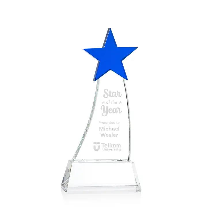 Blue Manolita Star Award on Clear Base #2