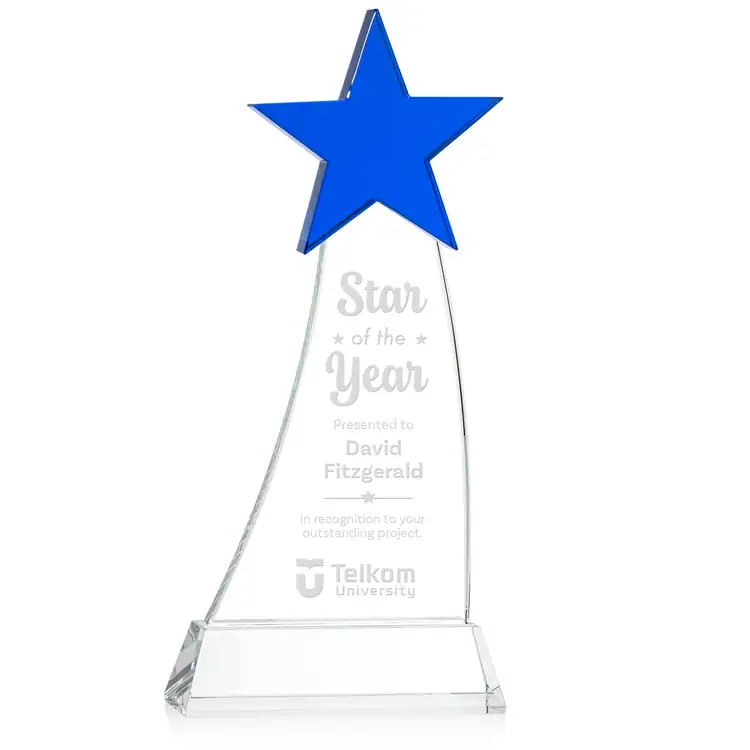 Blue Manolita Star Award on Clear Base #4