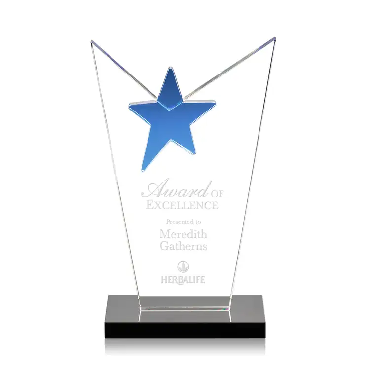 McKinley Blue Optical Crystal Star Award #2