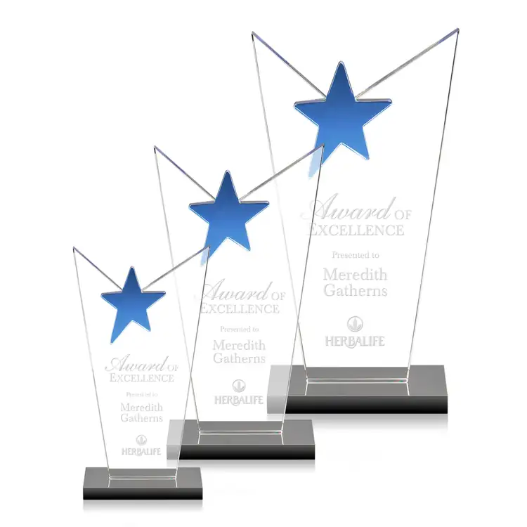 McKinley Blue Optical Crystal Star Award