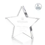 Trophée étoile Standing Star en cristal optique - Gravure