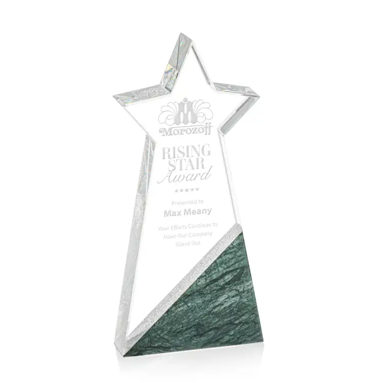 Trophée étoile Taunton en cristal optique et granit #3