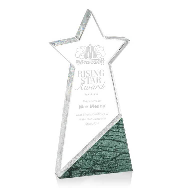 Trophée étoile Taunton en cristal optique et granit #4