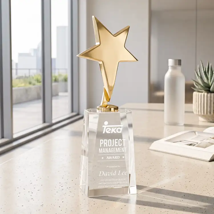 Tuscany Star Award on Cairns Base - Engraved #5