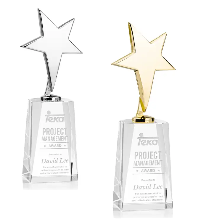 Tuscany Star Award on Cairns Base - Engraved