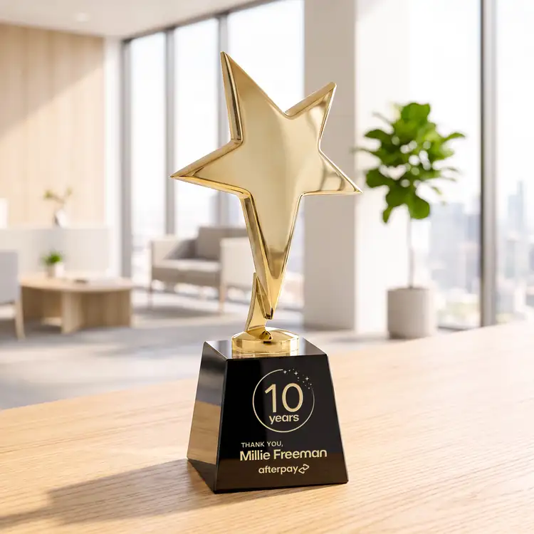 Tuscany Star Award on Fortino Base - Engraved #9