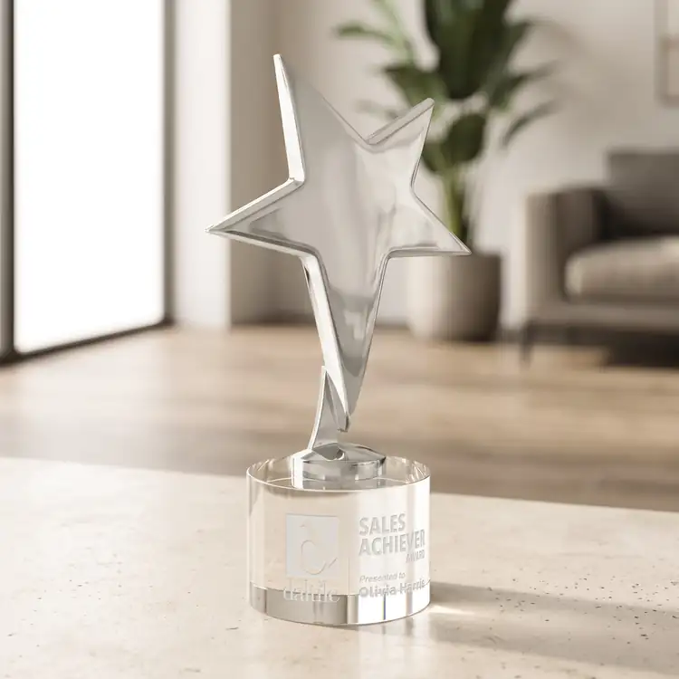Tuscany Star Award on Marvel Base - Engraved #10