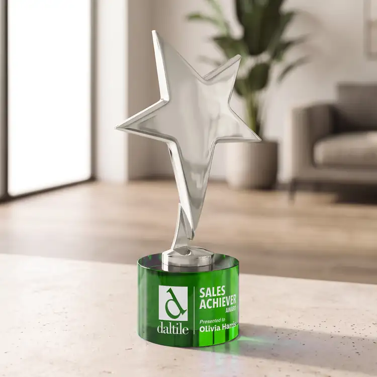 Tuscany Star Award on Marvel Base - Engraved #11