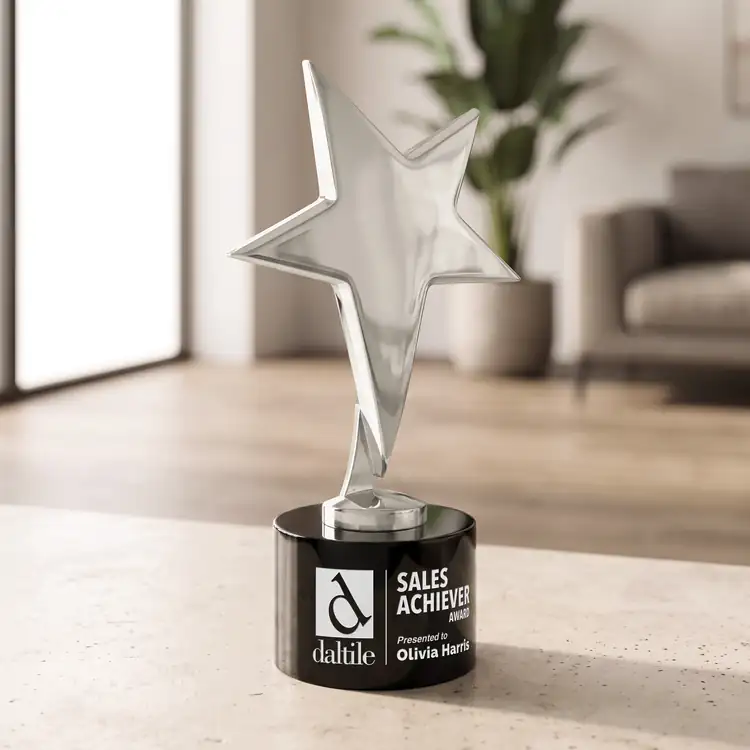Tuscany Star Award on Marvel Base - Engraved #12