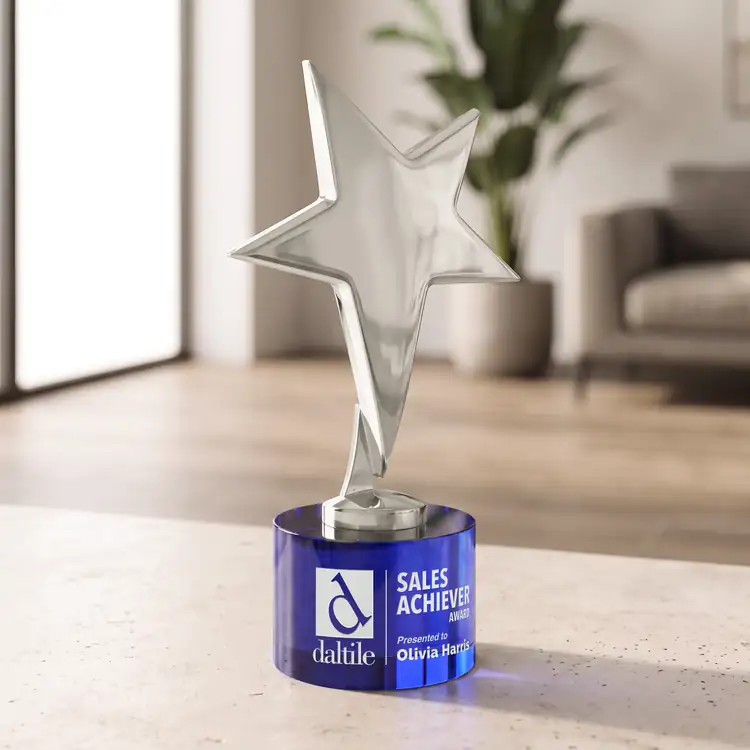 Tuscany Star Award on Marvel Base - Engraved #13