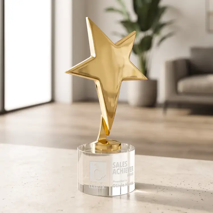 Tuscany Star Award on Marvel Base - Engraved #14