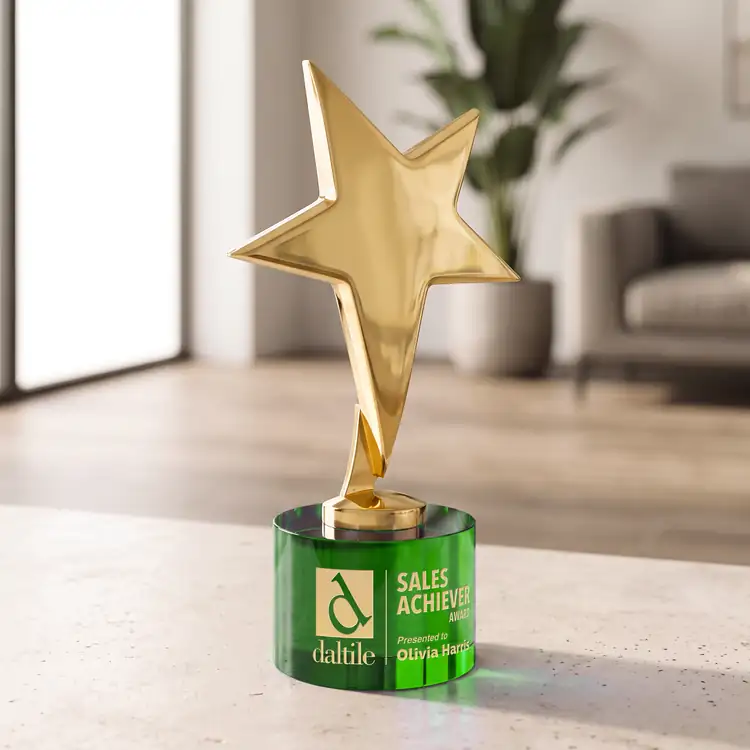 Tuscany Star Award on Marvel Base - Engraved #15
