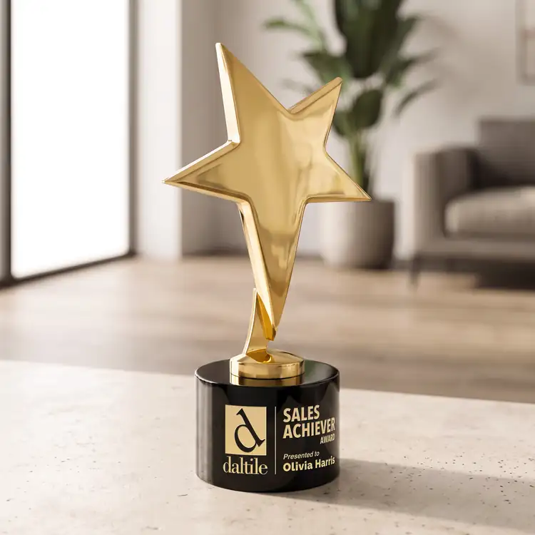 Tuscany Star Award on Marvel Base - Engraved #16