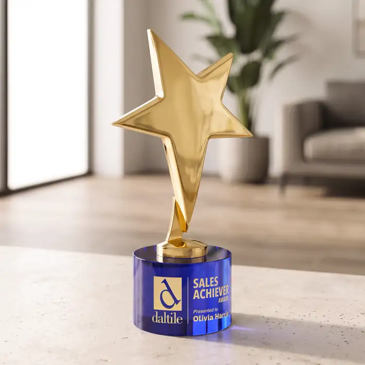 Tuscany Star Award on Marvel Base - Engraved #17